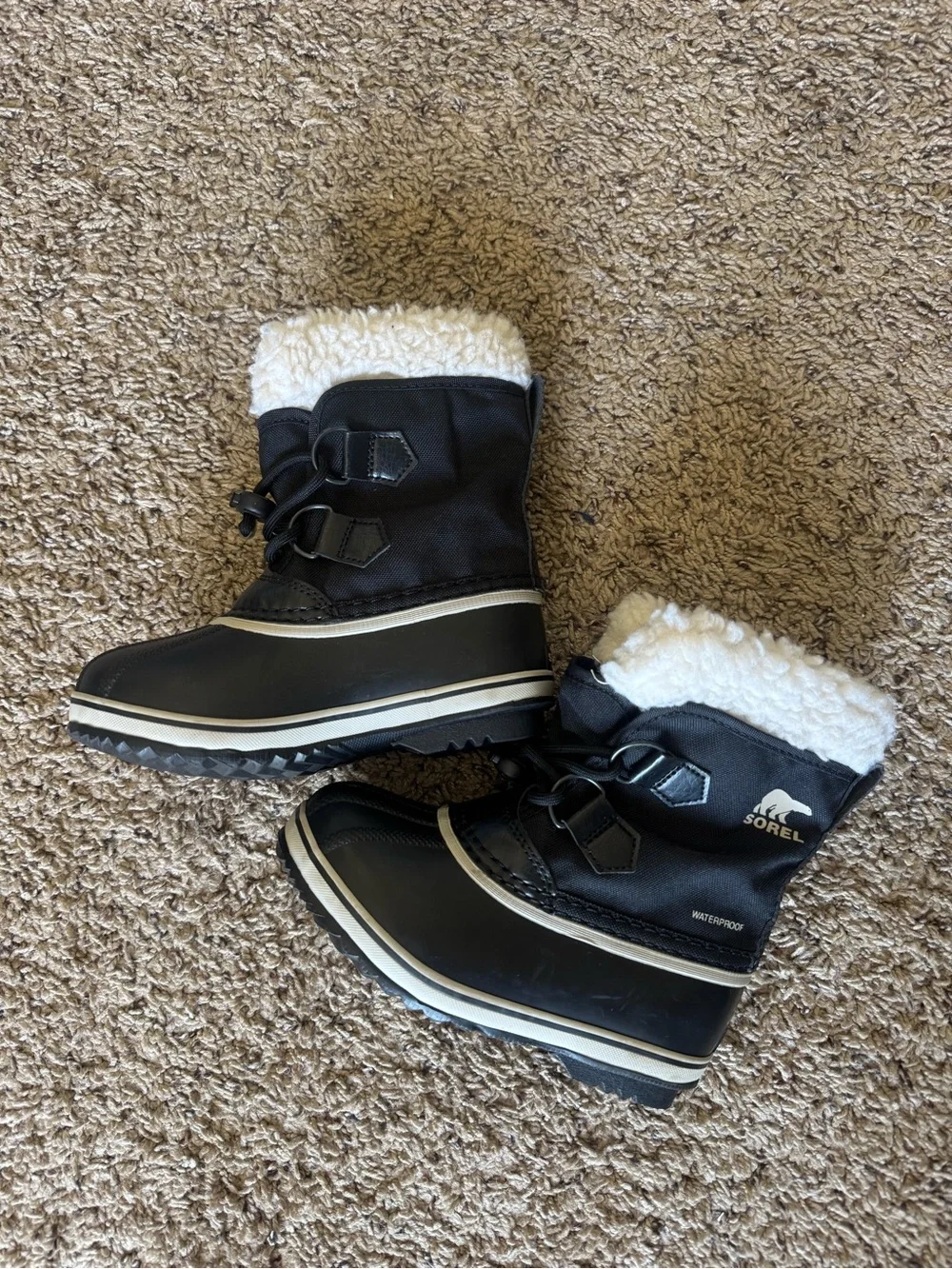SOREL Little Kids Yoot PAC™ Nylon Winterboot Waterproof Black/White Kids 11